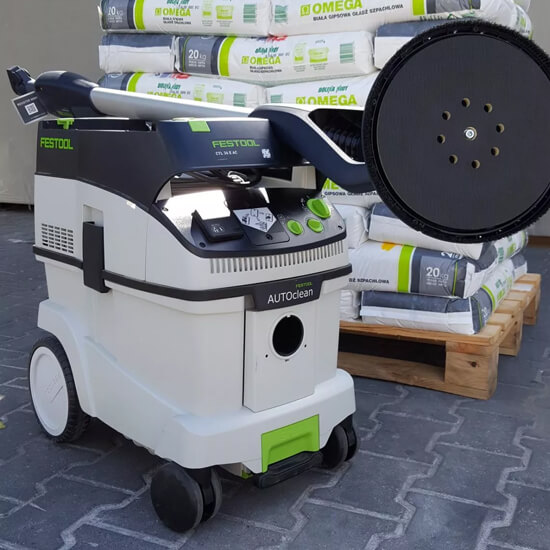 Szlifierka do gipsu FESTOOL PLANEX LHS 225-IP żyrafa i odkurzacz FESTOOL CTL 36E AC wynajem Poznań - BIS Wypożyczalnia Foto 12