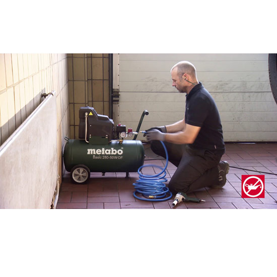 Kompresor (Sprężarka) Metabo Basic 250-24 W OF, 230V 8 bar 24l wynajem Poznań - BIS Wypożyczalnia Foto 03