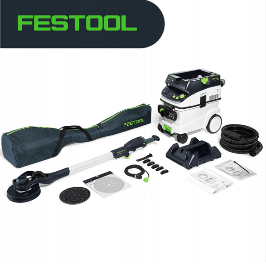 Szlifierka do gipsu FESTOOL PLANEX LHS 225-IP żyrafa i odkurzacz FESTOOL CTL 36E AC wynajem Poznań - BIS Wypożyczalnia Foto 02
